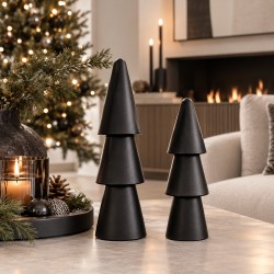 BOI!WOW kerstboom set-2 Wood mat zwart 